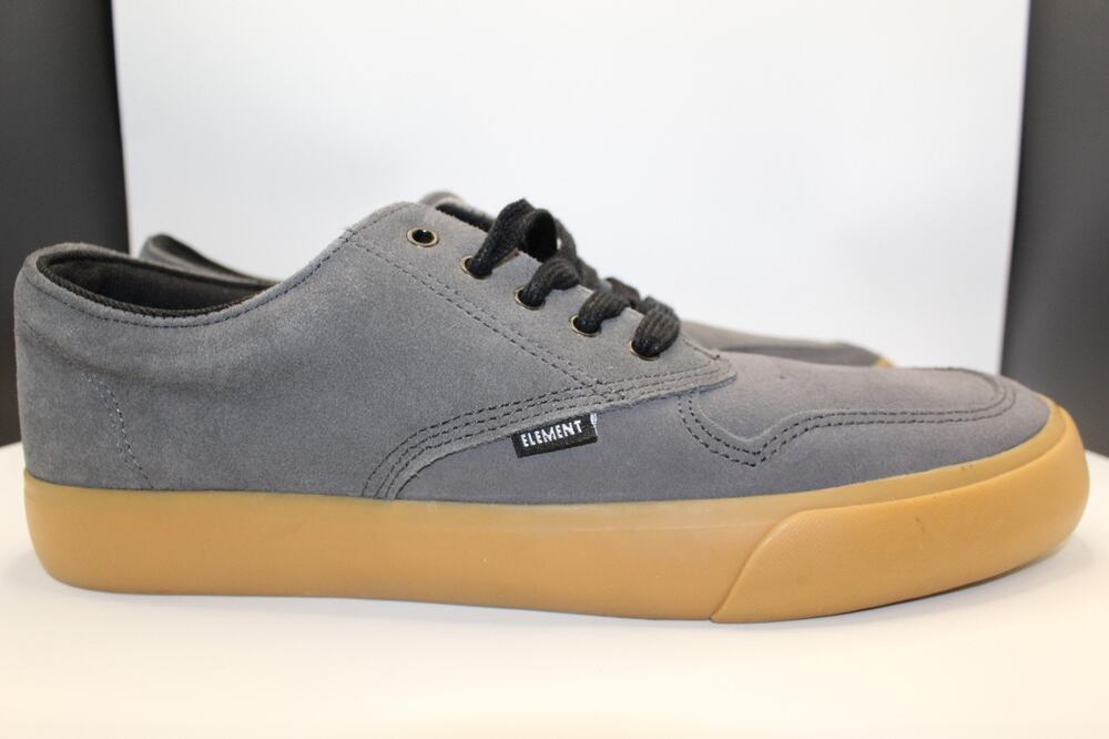 Element Skate Shoes Men’s Size 10 Gray Suede Gum Sole Sneakers NEW No Box